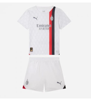 AC Milan Koszulka Wyjazdowych Dziecięca 2023-24 Krótki Rękaw (+ Krótkie spodenki)